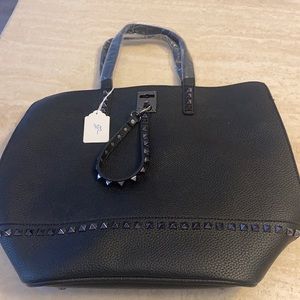 Black studded purse
